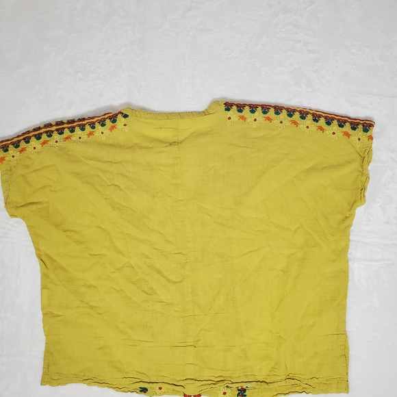 NATURAL LIFE Yellow Embroidered Blouse - Picture 7 of 8